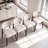 Set Of 4 Dining Chair, Upholstered Dining Chairs With Curved Back And Solid Legs