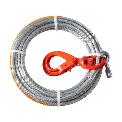 Câble de treuil en acier galvanisé, 3/8 pouce x 50 pieds 15,200 lbs