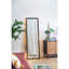 Miroir pleine longueur 23 po x 72 po avec cadre perlé en métal, miroir rectangulaire surdimensionné pour le salon, noir