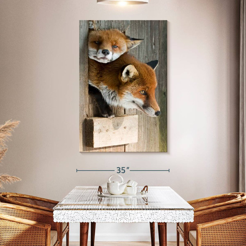 Brampt Sleepy Red Fox, 51" H x 34" W