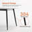 Large Rectangular Table With Strong Metal Base Modern Stone Dining Table For Kitchen 1.6M