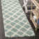 Arsheq Geometric Seafoam/Ivory Area Rug