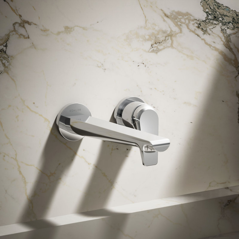 Avid Single-Handle Wall-Mount Bathroom Sink Faucet, Polished Chrome