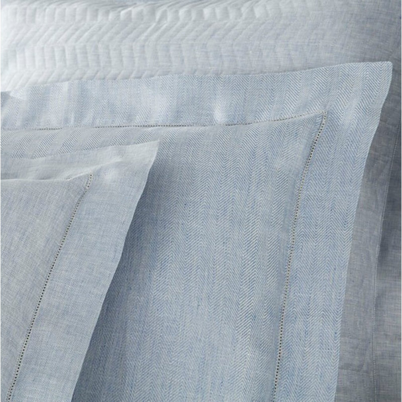 Zebra Linen Duvet Cover, Twin Duvet Cover, Light Blue