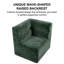 Canapé modulaire moderne - canapé simple et tissu vert chenille ultra doux, canapé modulaire Cloud avec siège confortable et dossier unique Wave-1226162552