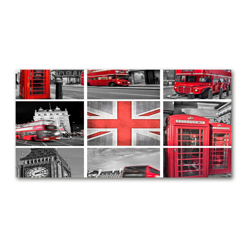 Collage London - Wrapped Canvas Print
