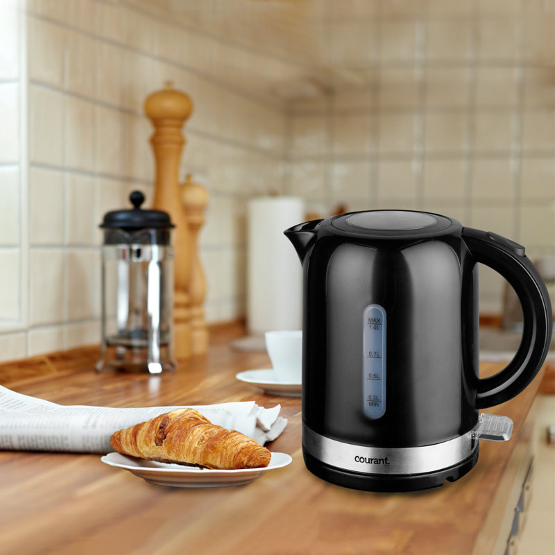 Courant 1.06 Quarts Electric Tea Kettle, Black