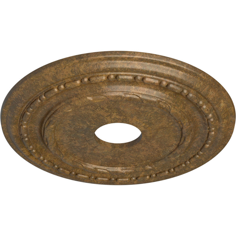 Endurathane Dublin Ceiling Medallion, 17 7/8"OD x 3 5/8"ID x 1 1/4"P (Fits Canopies up to 5 1/8"), Hand-Painted Rubbed Bronze Finish