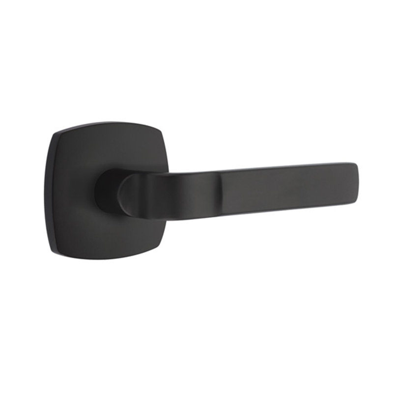Aston Passage (Hall & Closet) Door Lever, Left, Flat Black