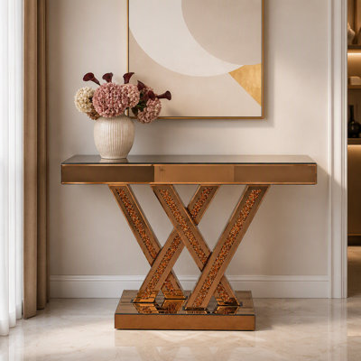 Table console d'entrée miroir