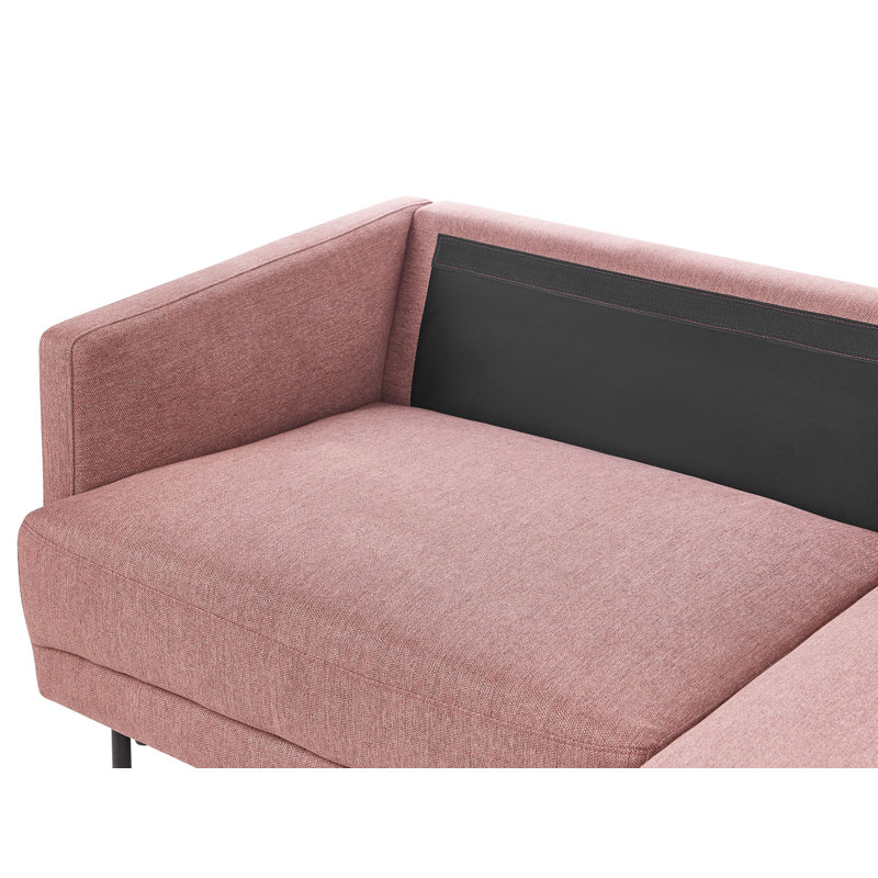 Qwanell 2 Seater Corner Sofa , Pink Polyester