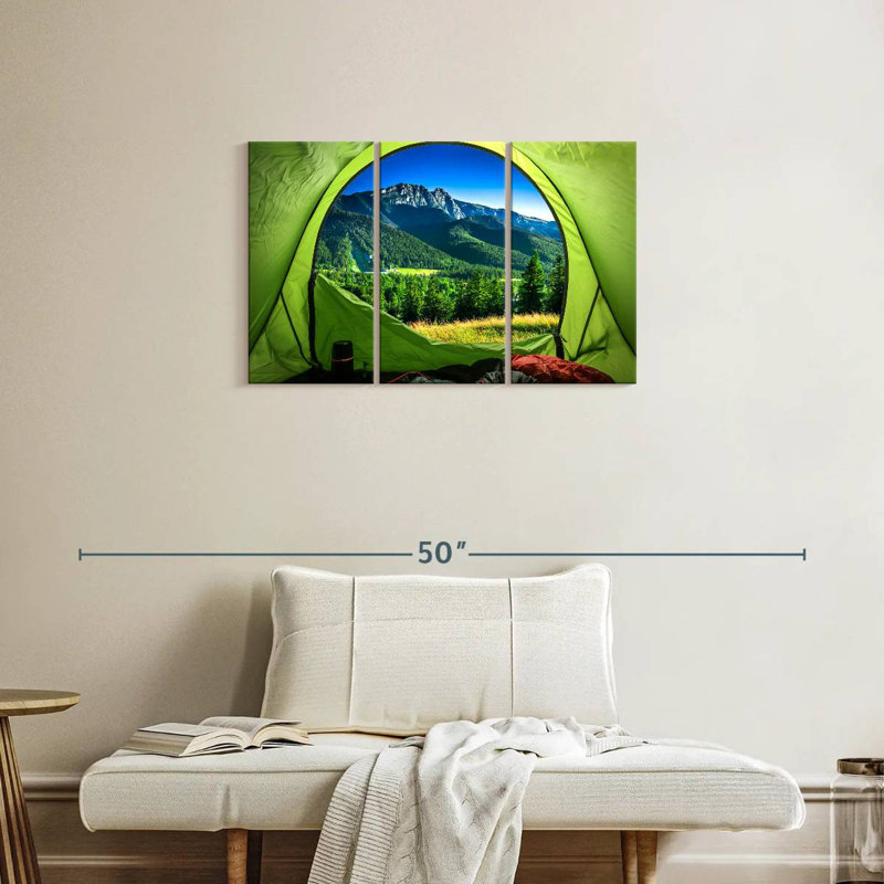 Tent Camping View, 20" H x 33" W