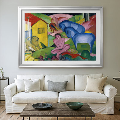 Le Rêve (Der Traum) - Franz Marc - Encadré - Sous verre et passe-partout, Grand tableau pour salon