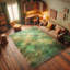 Machine Printed 114cm X 69cm Area Rug