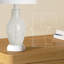 Lampe de table moderne-petite table de chevet avec corps en verre en forme de bouteille de vin, lampe de bureau pour lire, ampoule 3000K incluse