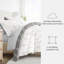 Ensemble de literie réversible 8 pièces - Housse de couette à motif, insert d'édredon et ensemble de draps unis-99311792-99311788
