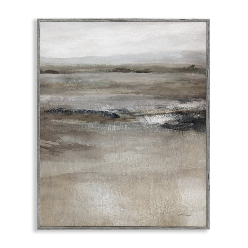 «Brown Desert Abstraction», art de la giclée encadrée par Carol Robinson, Gris, H 14 po x l 11 po