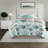 Vibrant Coastal 7-piece Cotton Sateen Bedding Set, Aqua, Queen