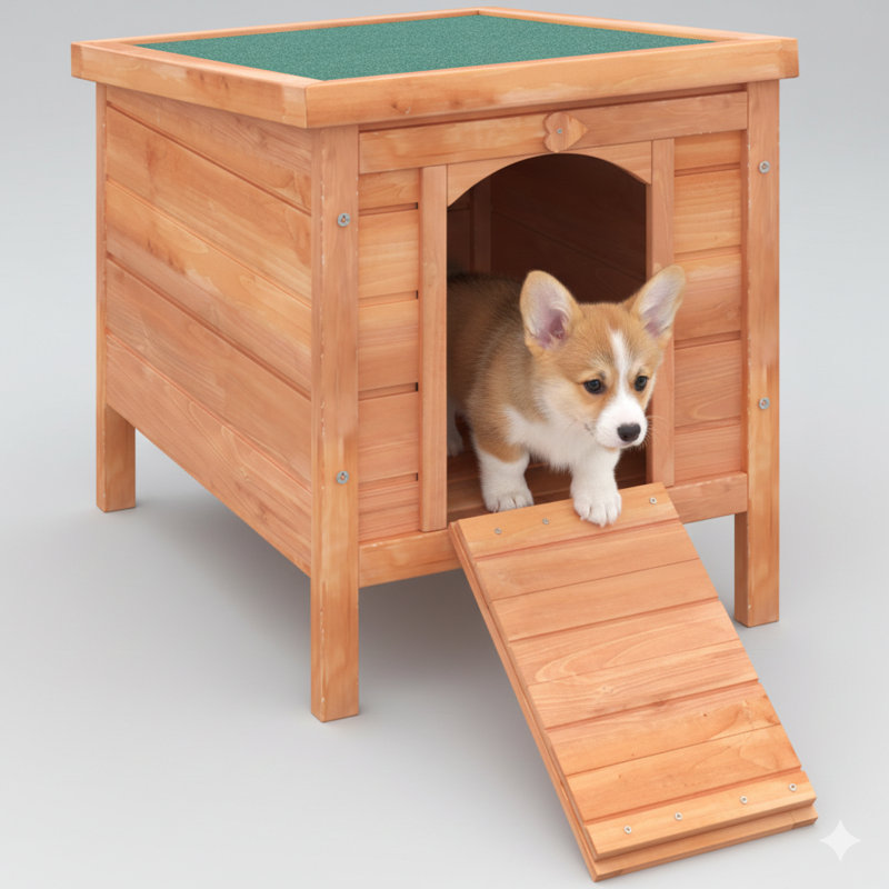 Maison pour petits animaux en bois naturel, convenant aux lapins, lapins, cochons d'Inde, canards ou chiens, avec toit ouvrant et imperméable