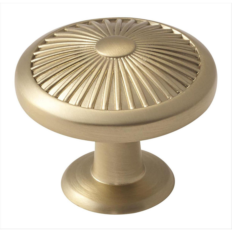 Poignée champignon Crawford 1 3/8 po de diamètre, Champagne doré