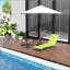 Chaises de bronzage d'extérieur avec coussin
