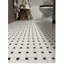 Carreau de mosaïque en porcelaine blanc et noir Cascade