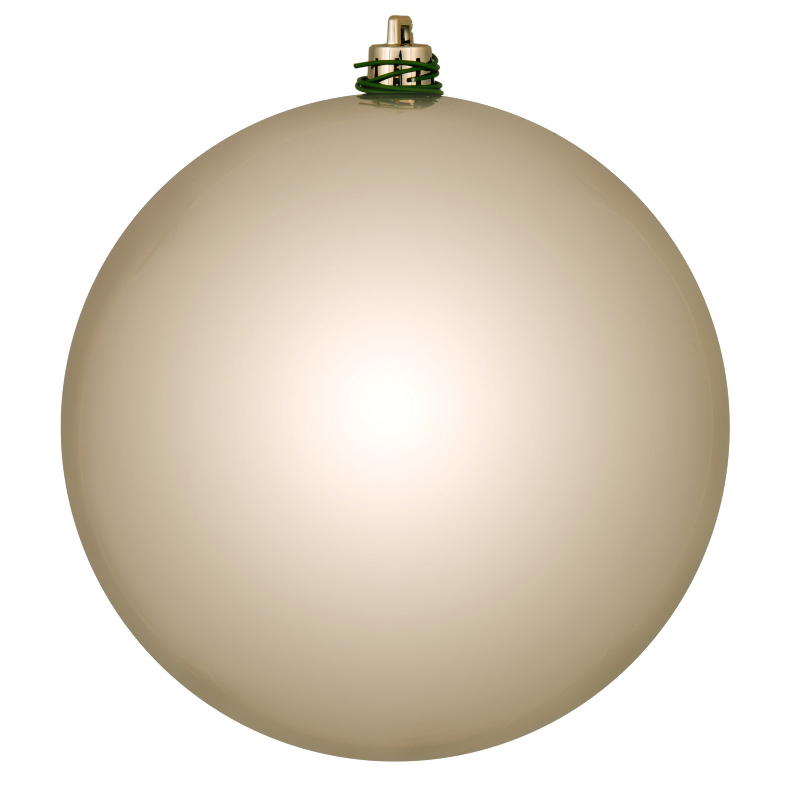 Holiday Décor Ball Ornament, 2.75" H x 2.75" W x 2.75" D, Oat Shiny