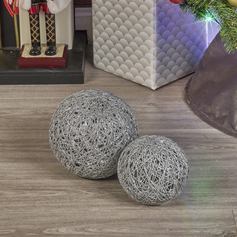 LED Lamp, Silver Glitter