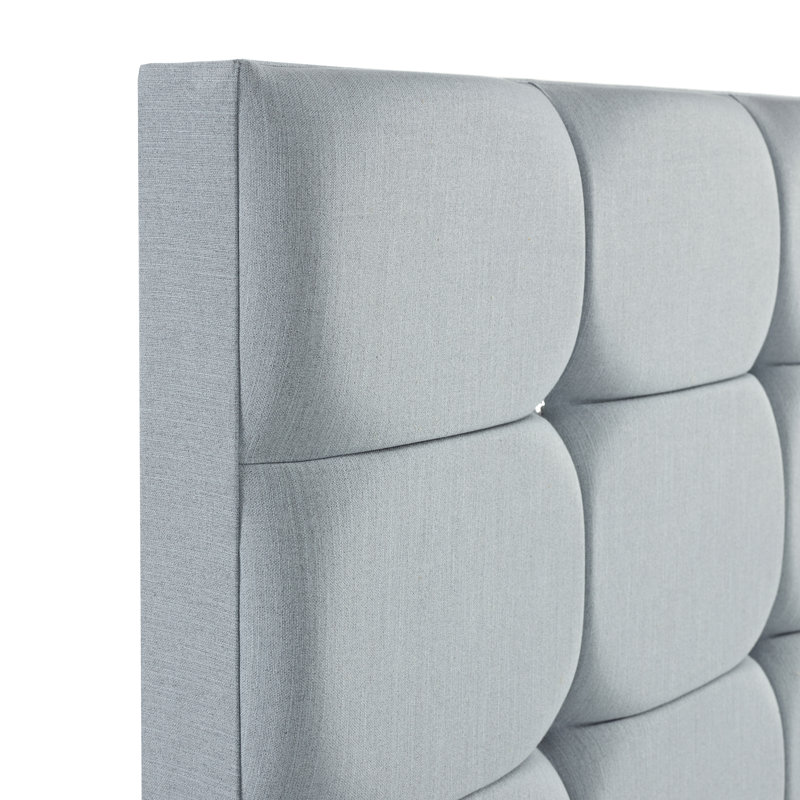 Darrell Upholstered Bed, Single (3'), Harbour Sky