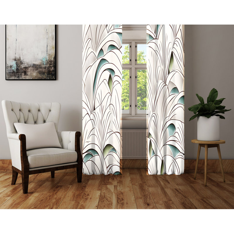 Brenae Semi Sheer Curtain Pair, 56" W x 78" L