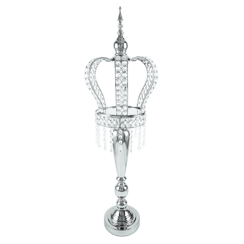 Couronne de perles en cristal Melita, Argent, H 36 po x l 11 po x P 11 po
