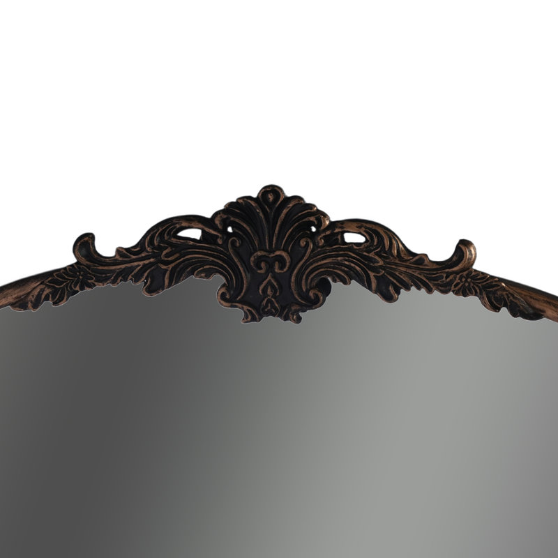 Miroir mural au design unique, H 36 po x l 24 po, Noir + or