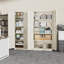 Armoires de rangement pour le garage Achyut (H 72 po x l 36 po x P 18 po), armoire à outils en métal avec 4 tablettes réglables et portes verrouillables-273361724