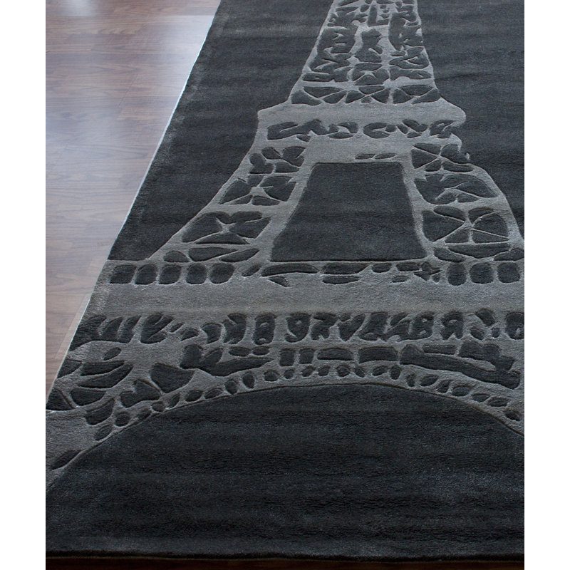 Tapis gris Janis Eiffel, 5 pi x 8 pi