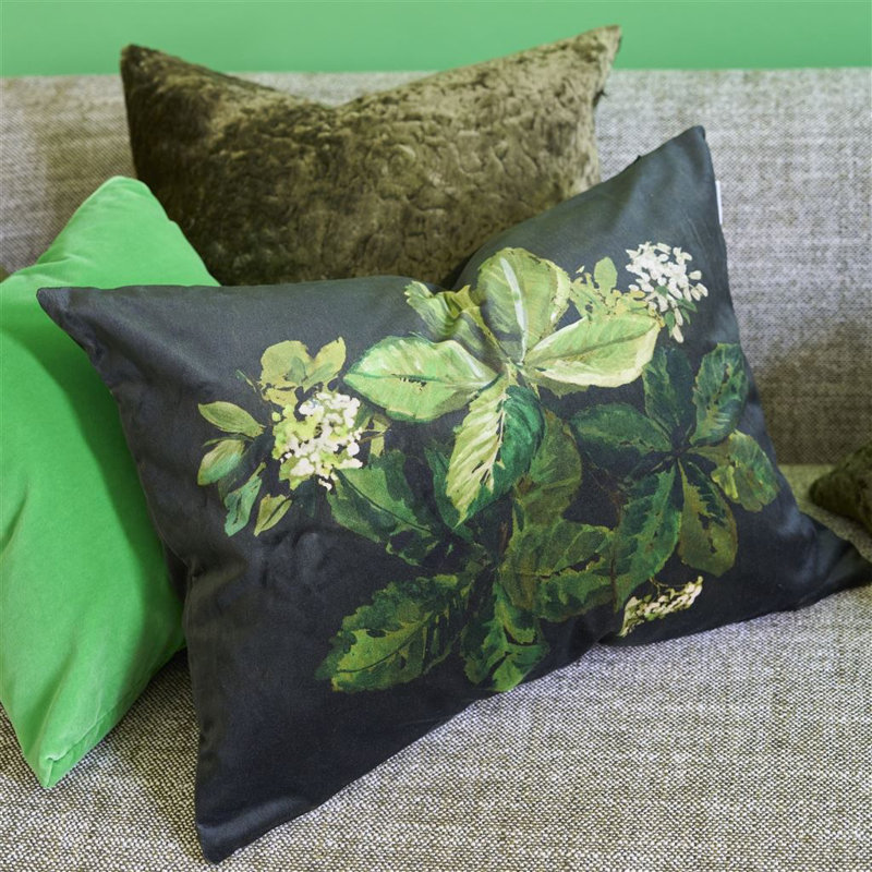 Pasqueflower Decorative Pillow, Olive