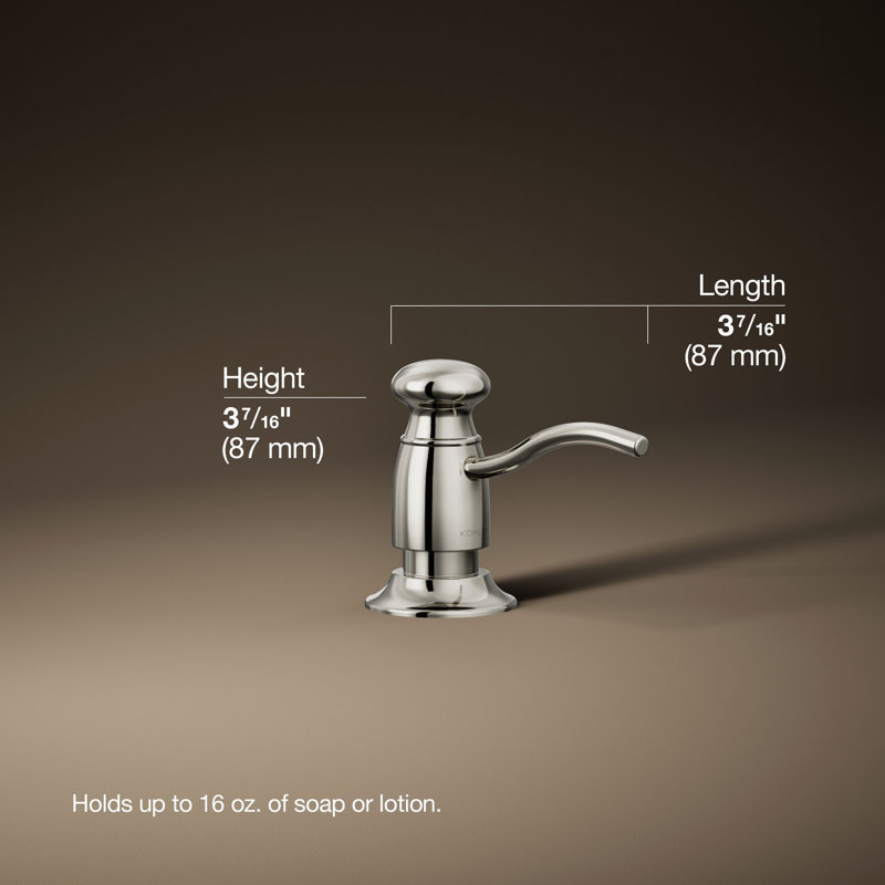 Traditional Design Soap/Lotion Dispenser, Vibrant Polished Nickel
