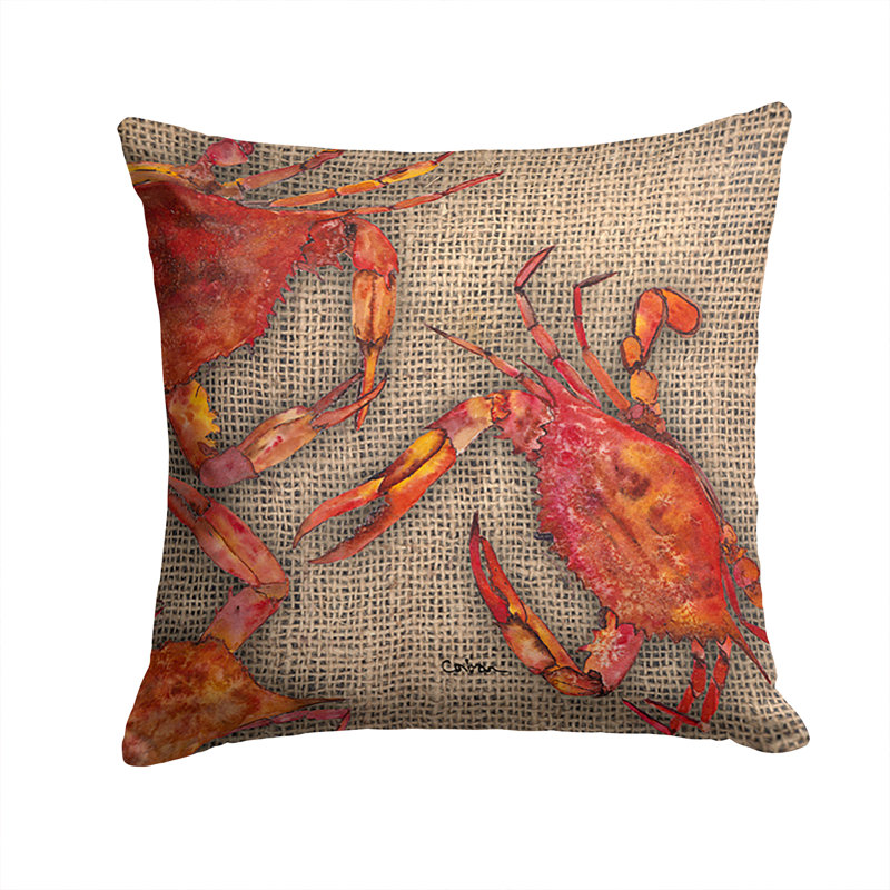 Crab Crab Square Indoor/Outdoor Throw Pillow