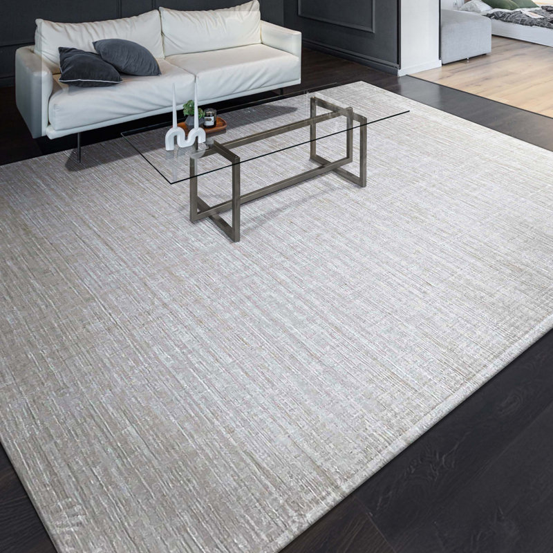 Area Rug in Light Gray, Rectangle 10' x 14'