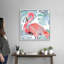 «Flamingo Splash II», art mural sur toile-834477909-834477910