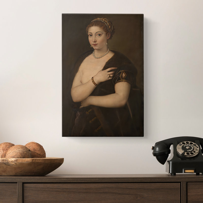 «Girl in a Fur» par Titian, 8 x 12
