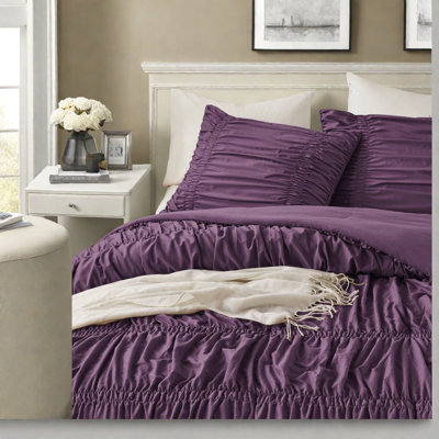 Romantic Ruched Bedding Sets, Microfiber Twin Xl For All-seasons