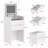 3 In 1 Vanity Desk With Flip Top Mirror And Comfortable Bench