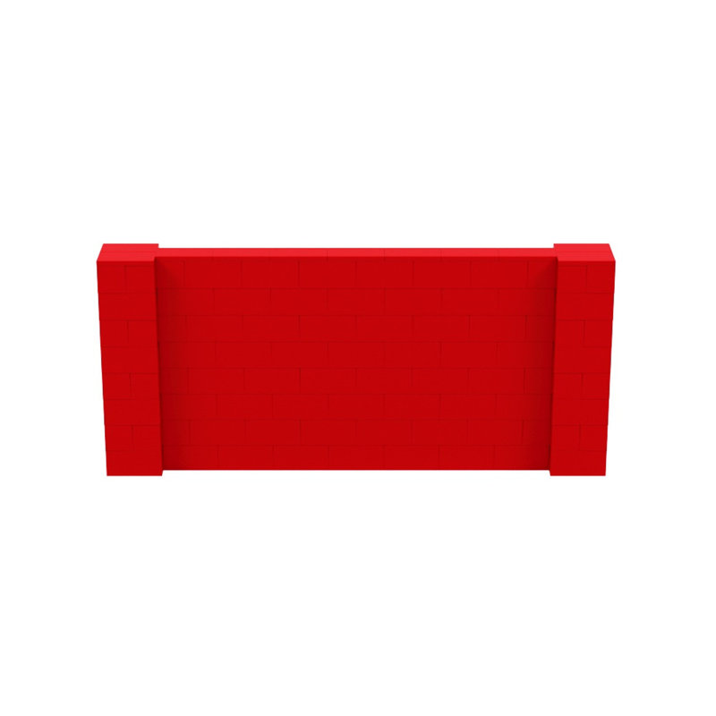 Ensemble mural 4 pi de hauteur Everblock, Rouge, 108"