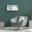 Art mural sur toile tendue - "Mary Beach" par Mary Lou Johnson pour décoration de salon, de chambre à coucher ou de bureau - 10 x 19