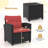 Ensemble de 3 meubles de patio avec coussins lavables pour table basse en verre trempé-4881723