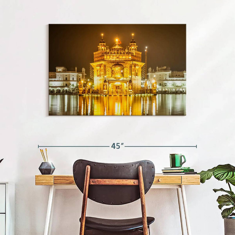 Golden Temple, 26" H x 39" W