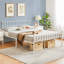Minimalist Metal Bed Frame with Slatted Headboard-1976563632-1926513628