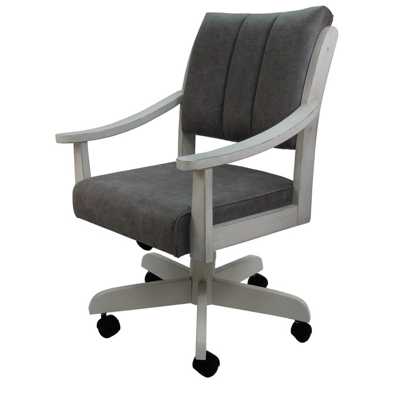 Casa Solid Wood Dining Caster Chair, Northwest Elk, Gray