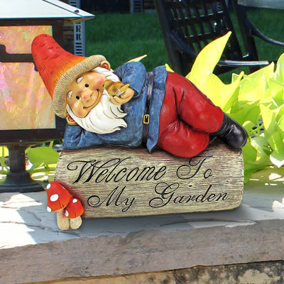 Statue gnome de bienvenue Gideon