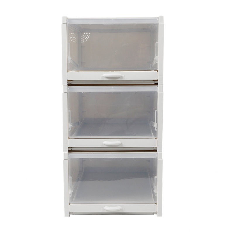 3 Pair Stackable Shoe Box